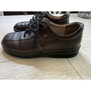 Finn Comfort German Men's Brown Leather Lace-Up Comfort Walking Shoes 10 $425
